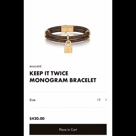 Louis Vuitton Jewelry - Louis Vuitton keep it twice monogram bracelet